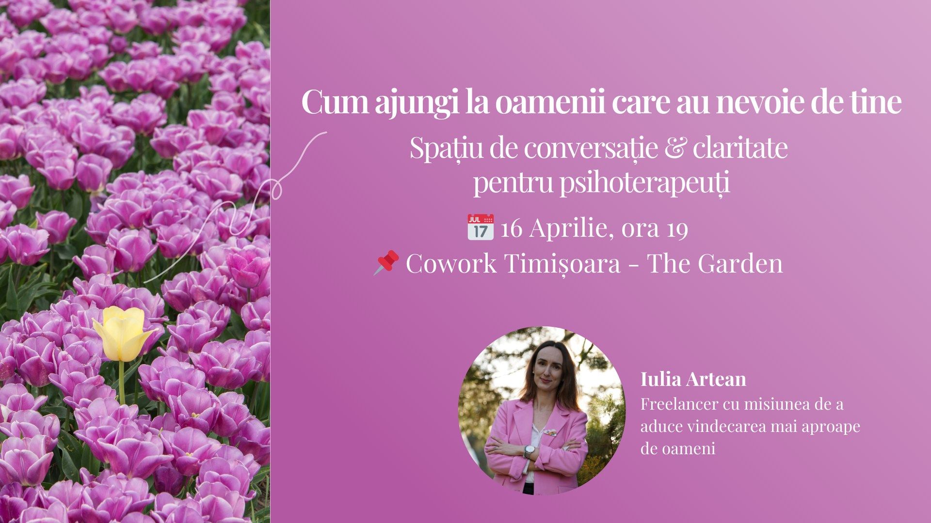  Cum ajungi la oamenii care au nevoie de tine | Spațiu de conversație&claritate pentru psihoterapeuți