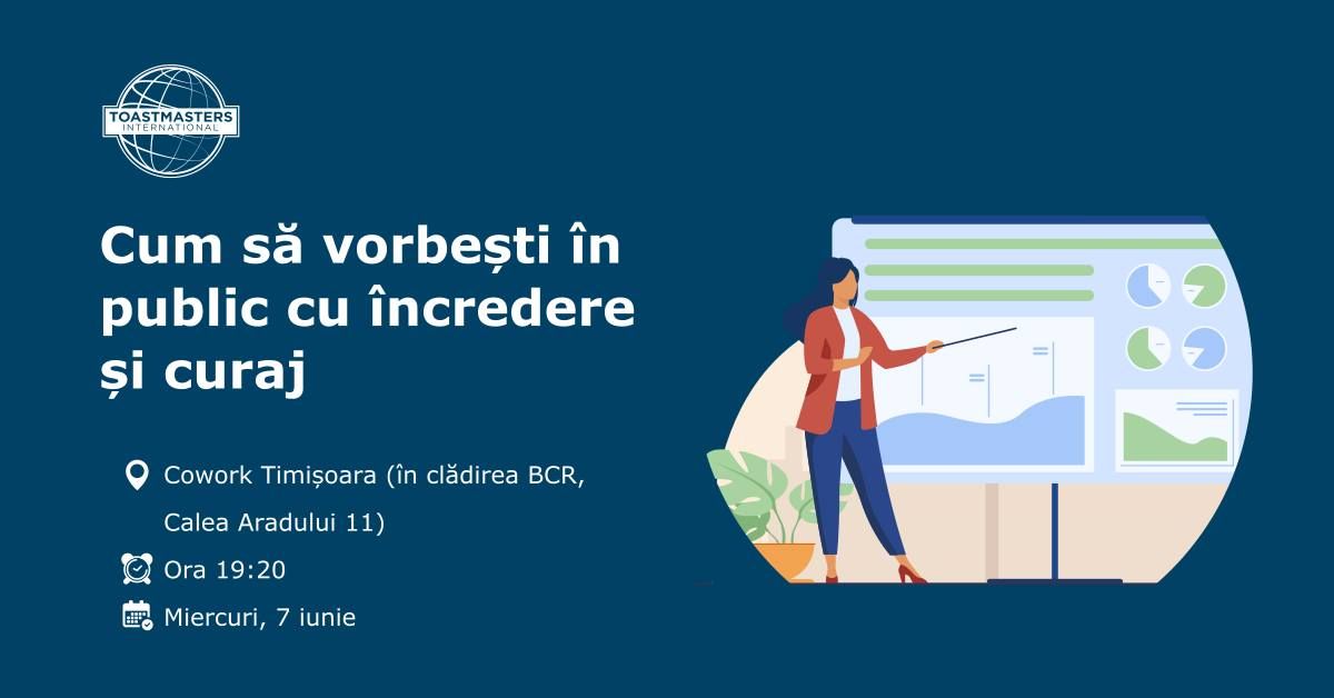 Întâlnire Gratuită de Vorbit în Public - Timișoara Toastmasters