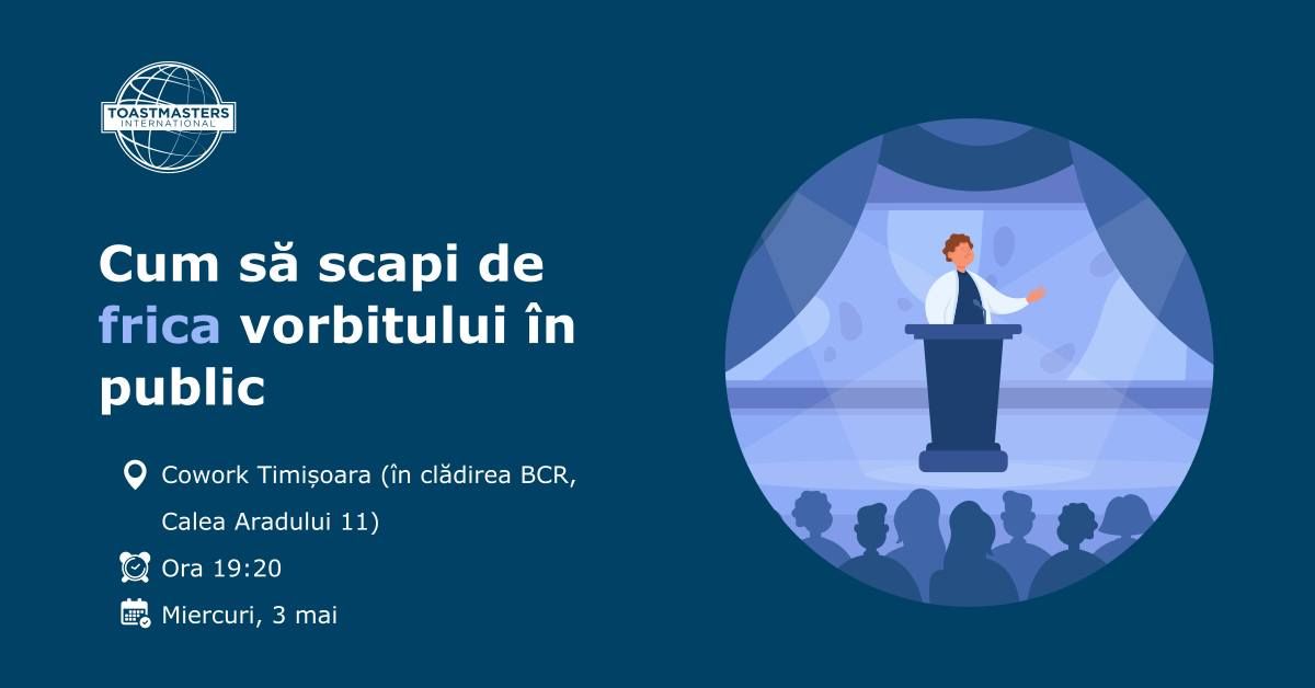 Întâlnire Gratuită de Vorbit în Public - Timișoara Toastmasters