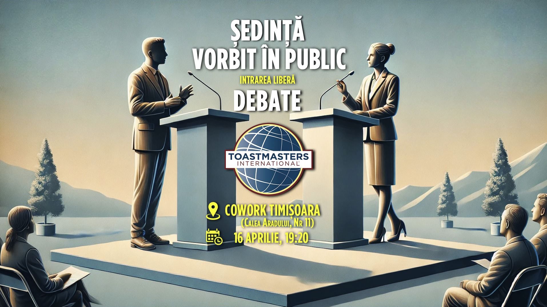 🎤 Întâlnire de Vorbit în Public - Tematică DEBATE - Timișoara Toastmasters 🎤
