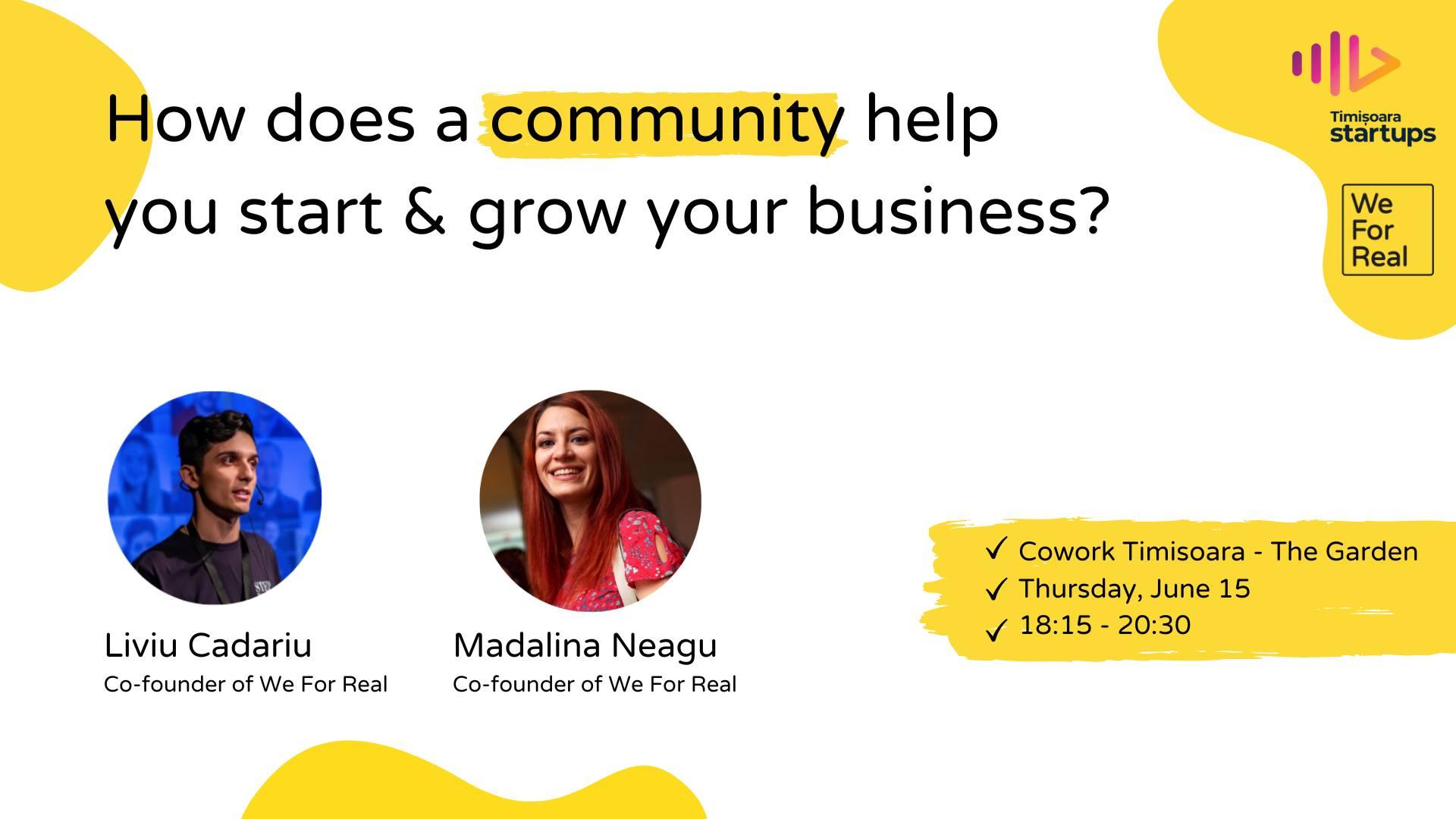 How does a community help you start &grow your business