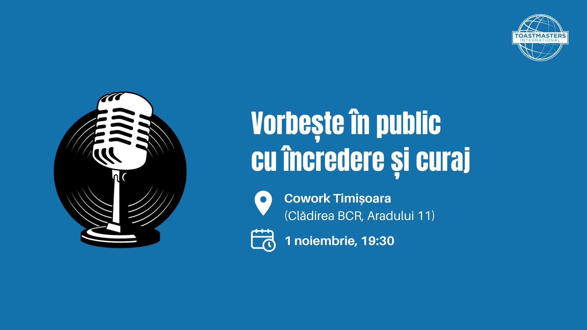 Întâlnire Gratuită de Vorbit în Public - Timișoara Toastmasters
