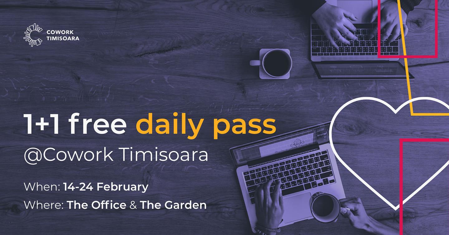 Book two and pay one : 1+1 free daily pass